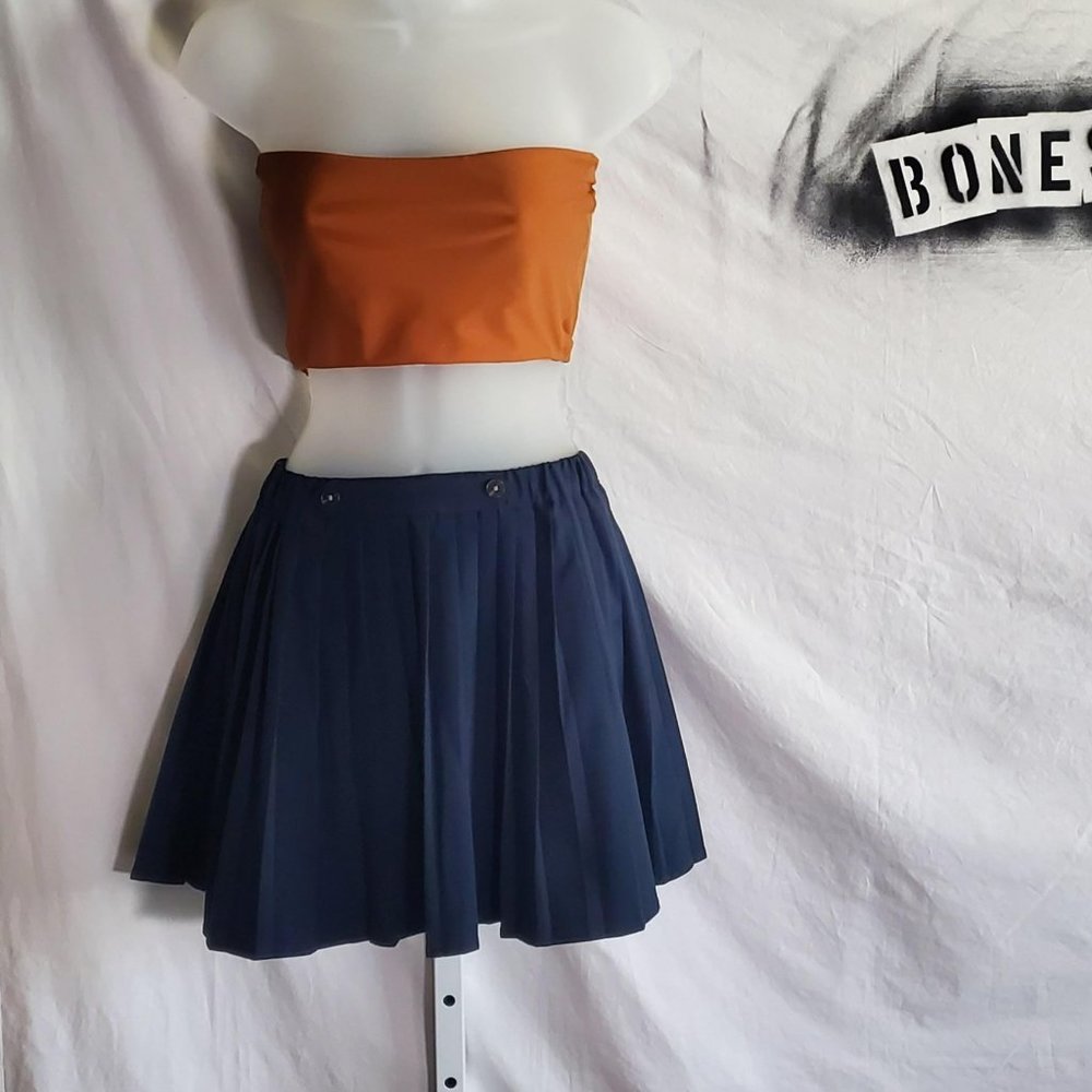 Cyrillus of Paris Navy Blue Pleated Skirt Sz 12Girls